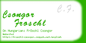 csongor froschl business card